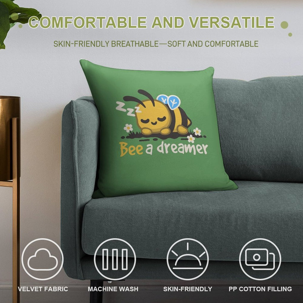 Bee A Dreamer Soft High-Density Material Throw Pillow