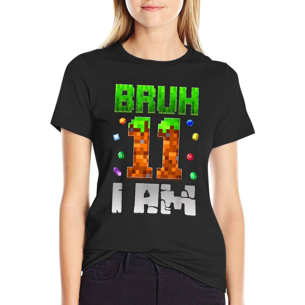 Birthday 11th Birthday Im 11 Year Old Gamer Pixel Number Comfortable T-Shirt