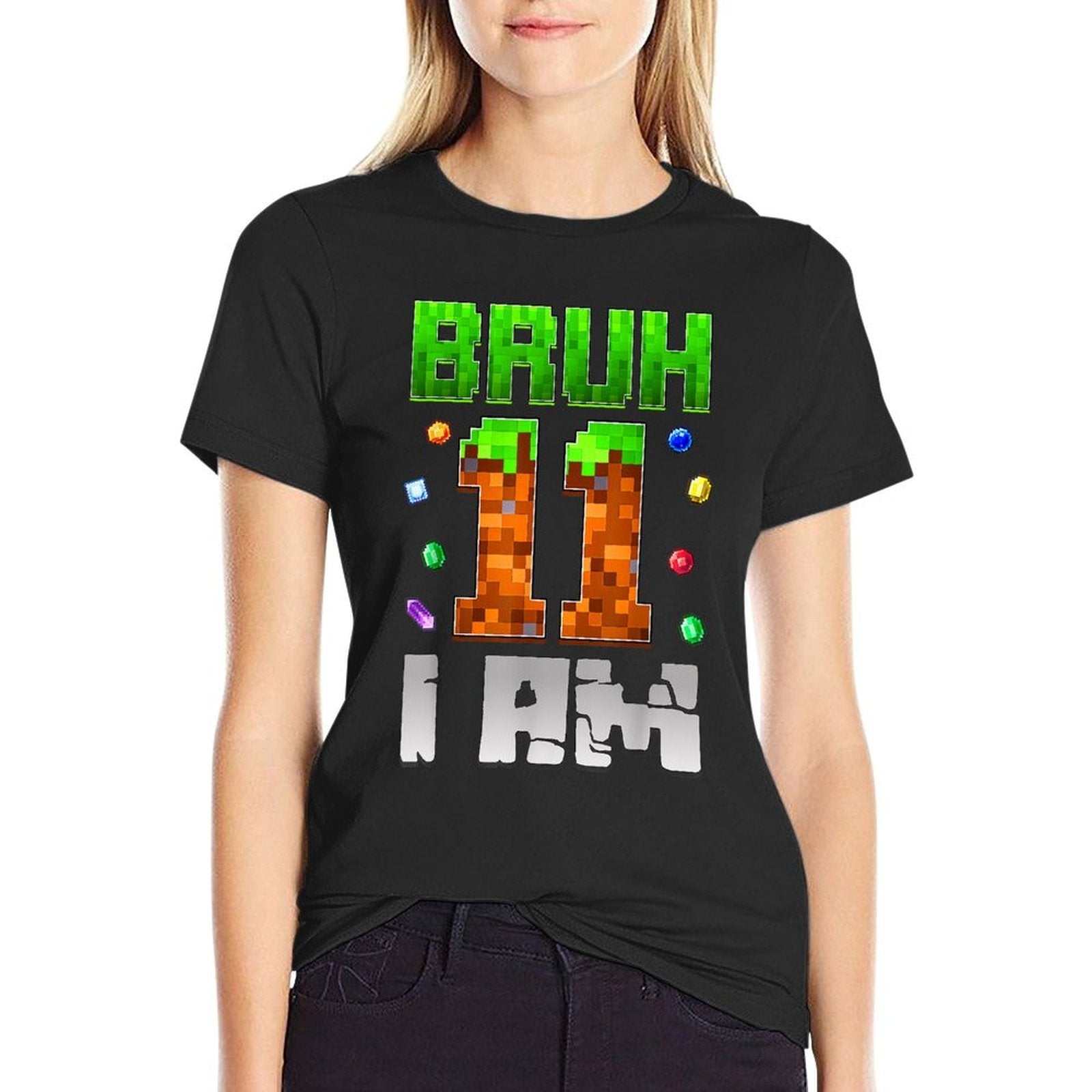 Birthday 11th Birthday Im 11 Year Old Gamer Pixel Number Comfortable T-Shirt