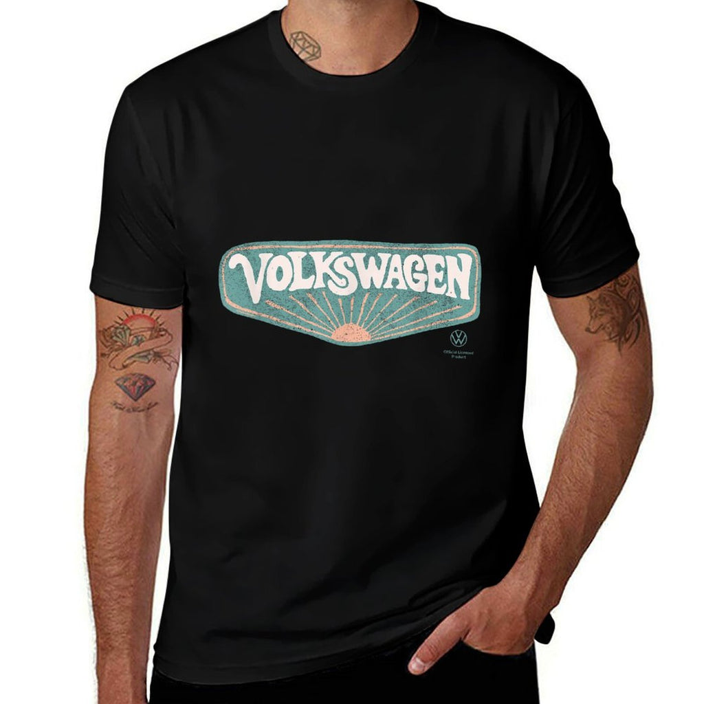 Volkswagen Retro 70s Sunset Logo Father's Day  Durable T-Shirt