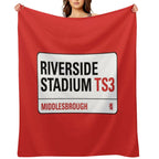Riverside Stadium Middlesbrough Machine-washable Throw Blanket