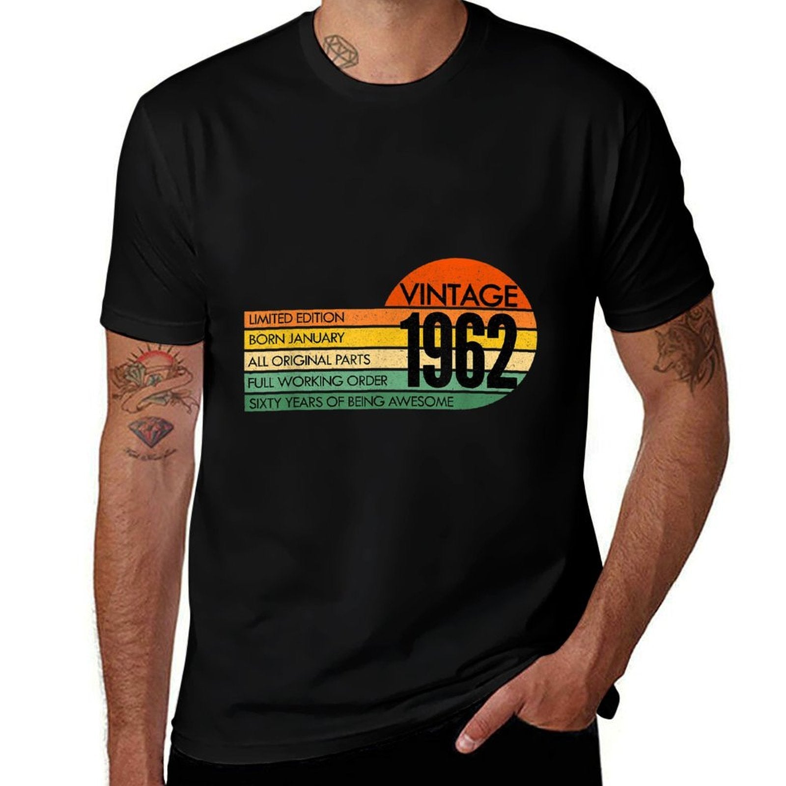 60 Years Old Vintage JANUARY 1962 60th Birthday  Affordable Price T-Shirt