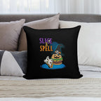 Slice And Spell Halloween Burger Pizza Shirt Soft Fade-Resistant Throw Pillow