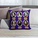 The Six Wives. Soft Washable Throw Pillow