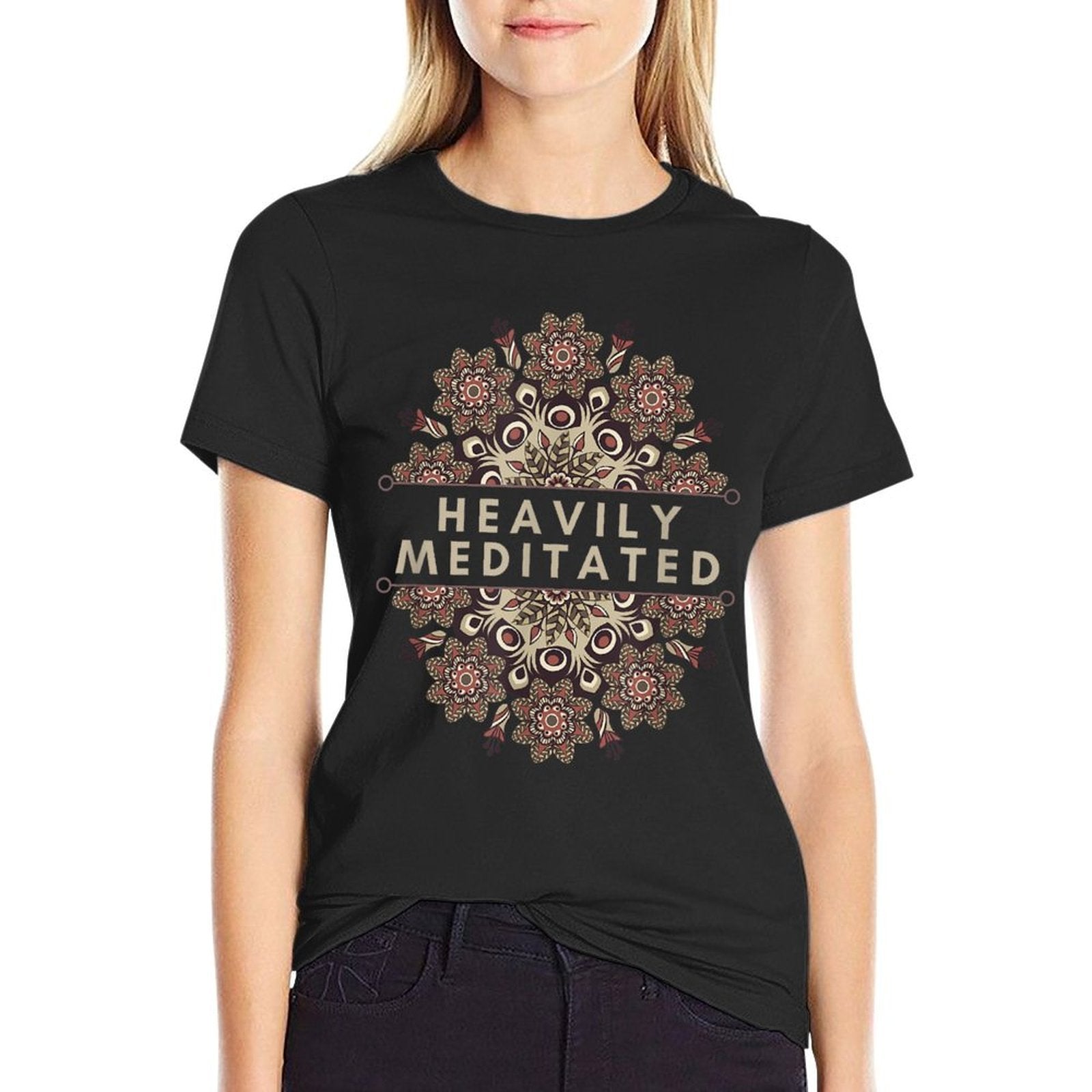 Heavily Meditated Antique Mandala Design for Yoga Lovers  Tagless Design T-Shirt