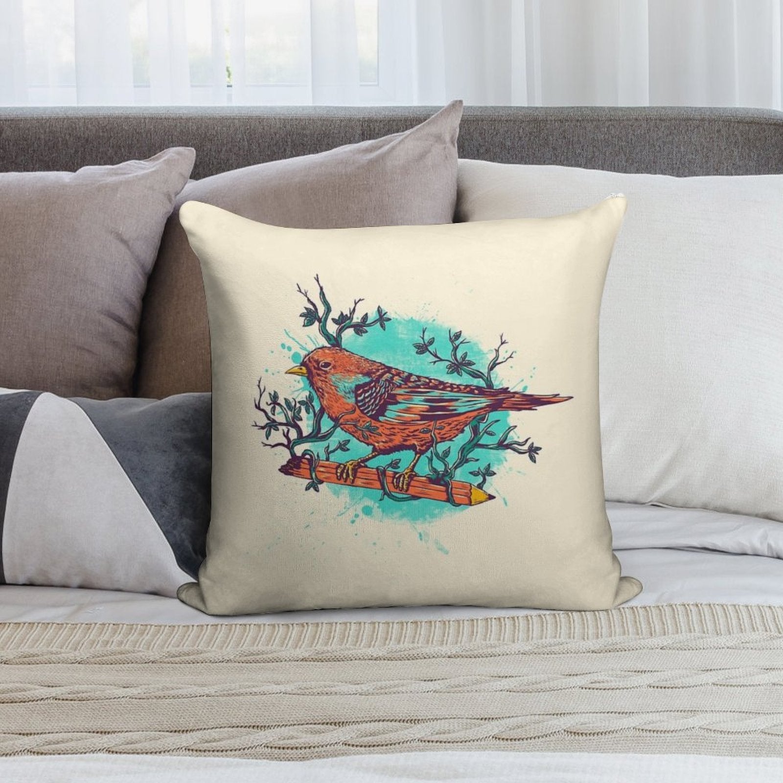 Bird Soft Multiple Sizes Throw Pillow