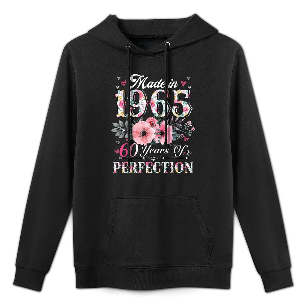 60 Year Old Made In 1965 Floral 60th Birthday Gifts Women Customizable Surface Hoodie
