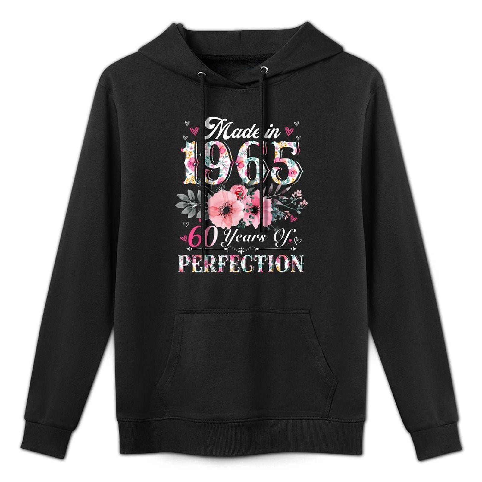 60 Year Old Made In 1965 Floral 60th Birthday Gifts Women Customizable Surface Hoodie