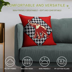 Red Elephant Diamond Soft Shrink-Resistant Throw Pillow