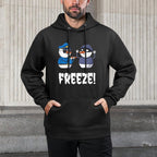 Funny Police Officer Freeze Snowman Policeman Christmas Xmas Adjustable Hood Hoodie