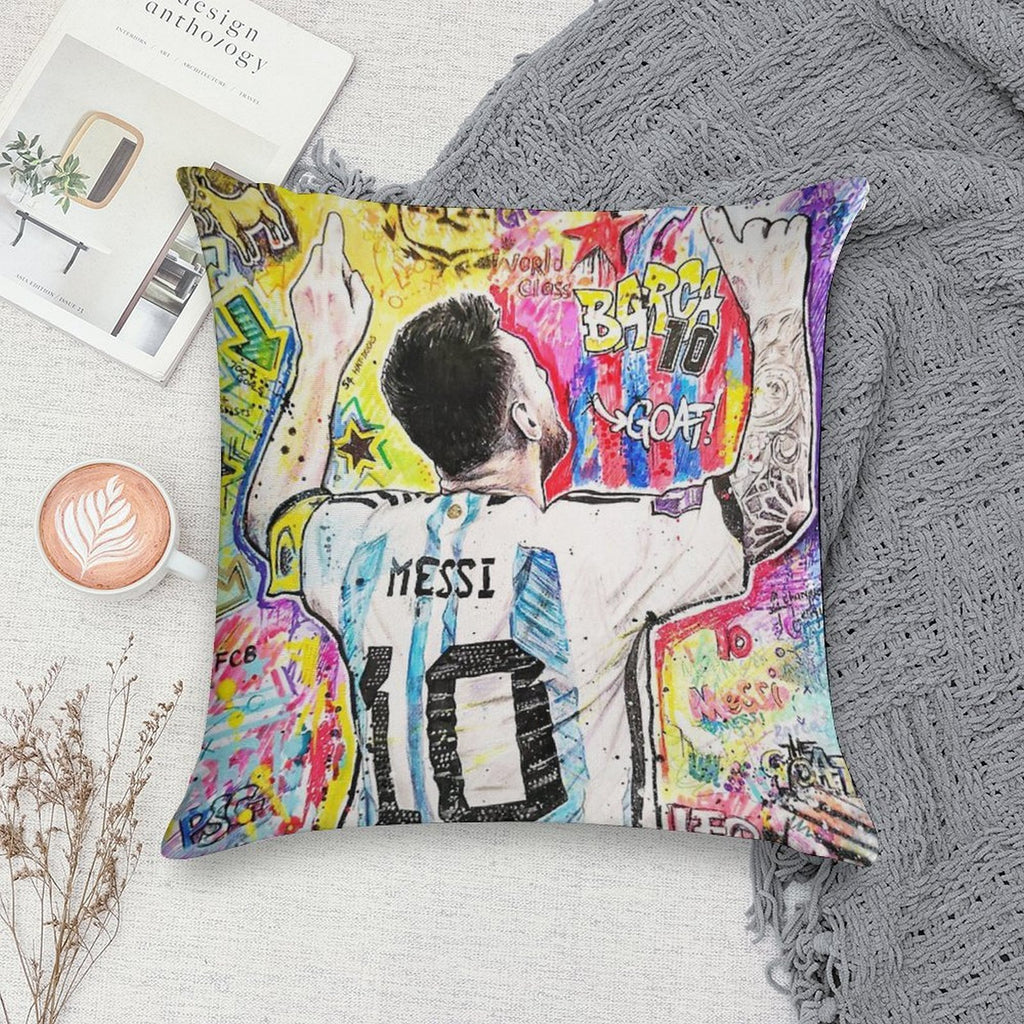 Lionel Messi Soft Gift Ready Throw Pillow