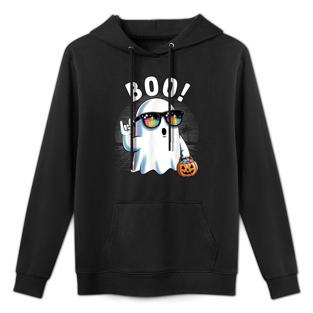 Halloween Costume Boo Ghost Rock Pumpkin Colorfast Hoodie