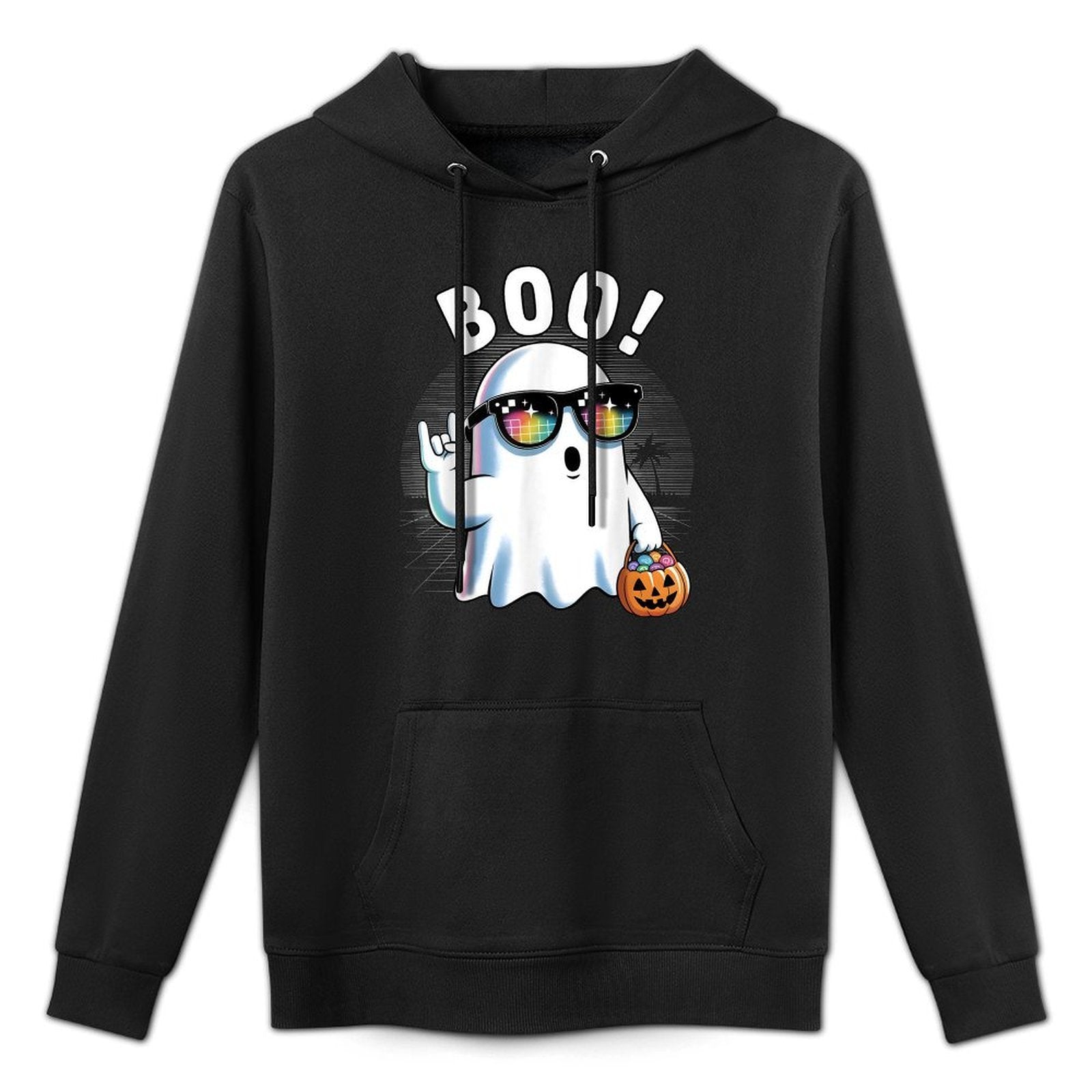 Halloween Costume Boo Ghost Rock Pumpkin Colorfast Hoodie