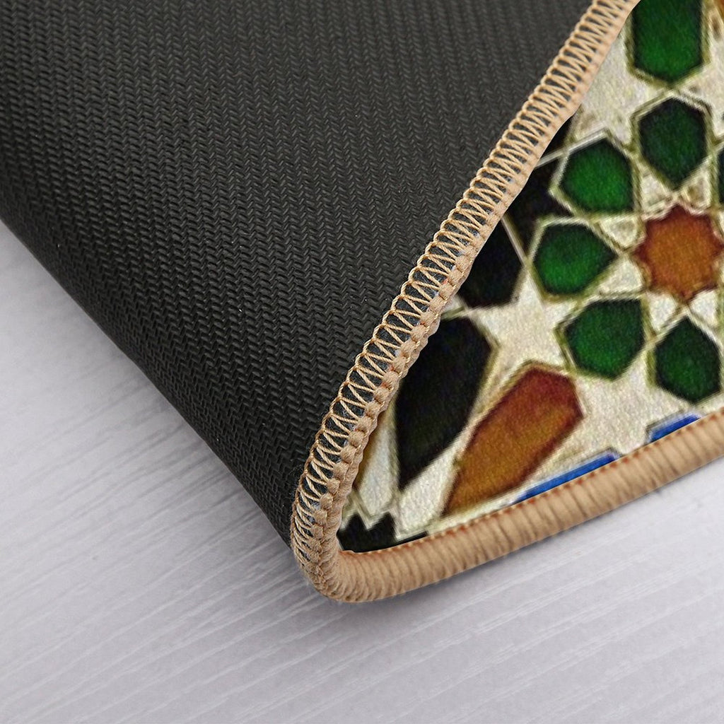 A Tile Wall in Tangier  Long-Lasting Bath Mat