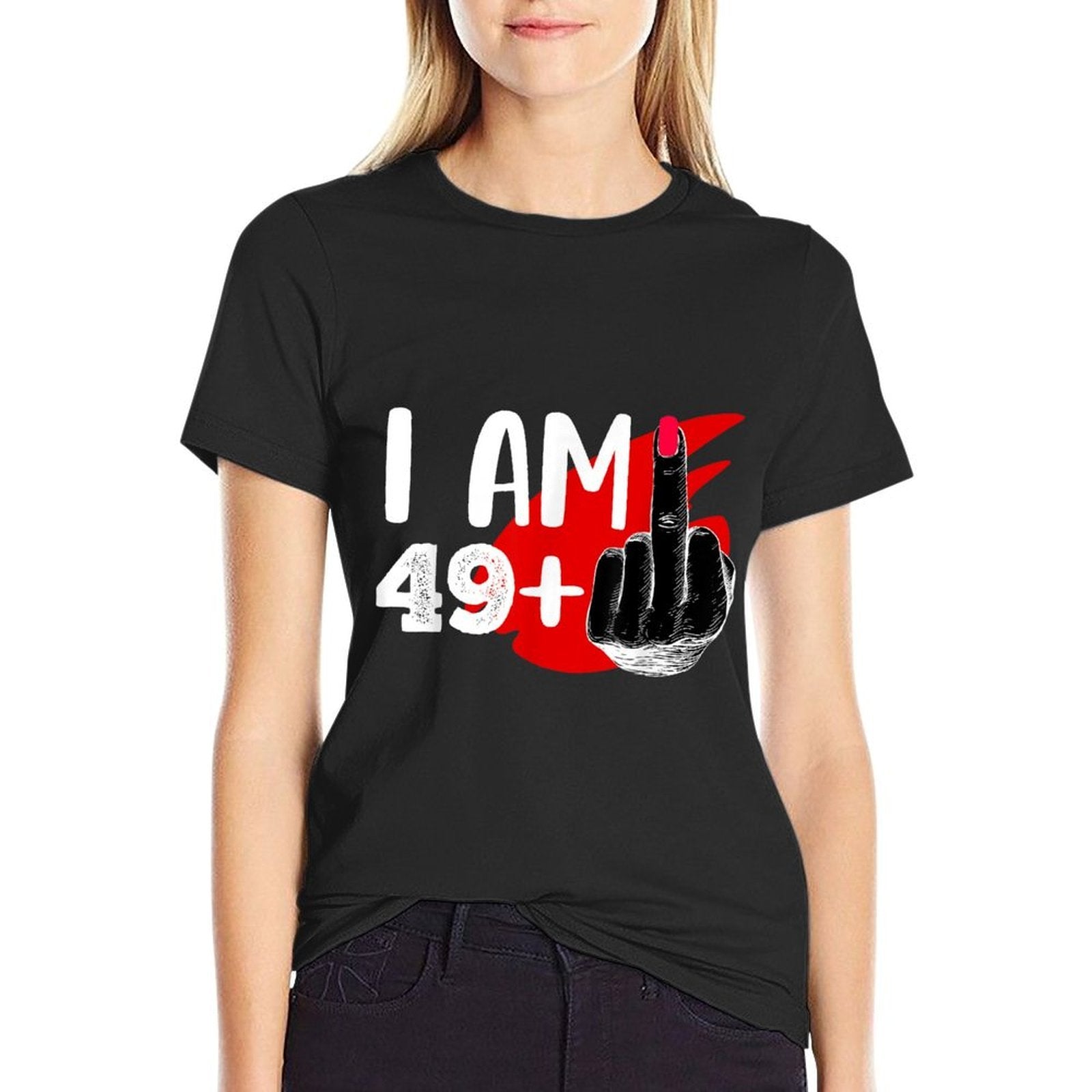I Am 49 Plus 1 Middle Finger For A 50th Birthday  Breathable T-Shirt