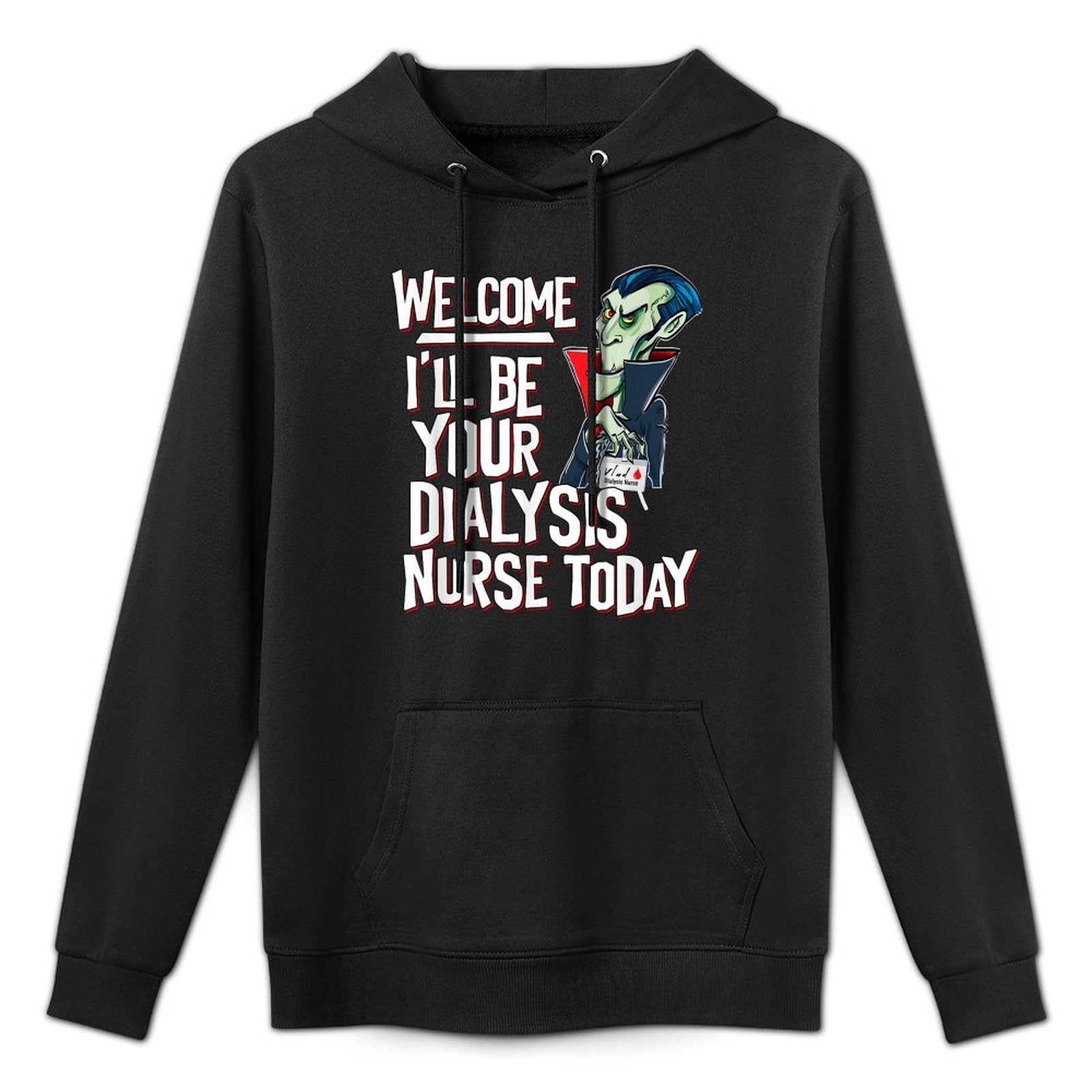 Funny Dialysis Nurse for Halloween A Dialysis Vampire Colorfast Hoodie