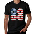 88 Baseball Number 88 Vintage With American USA Retro  Vintage-inspired T-Shirt
