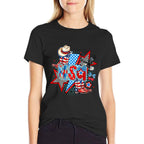 Retro USA Cowboy Boots Western Patriotic 4th of July  Vintage-inspired T-Shirt