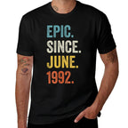 30 Years Old Epic Since June 1992 30th Birthday  Graphic-printed T-Shirt