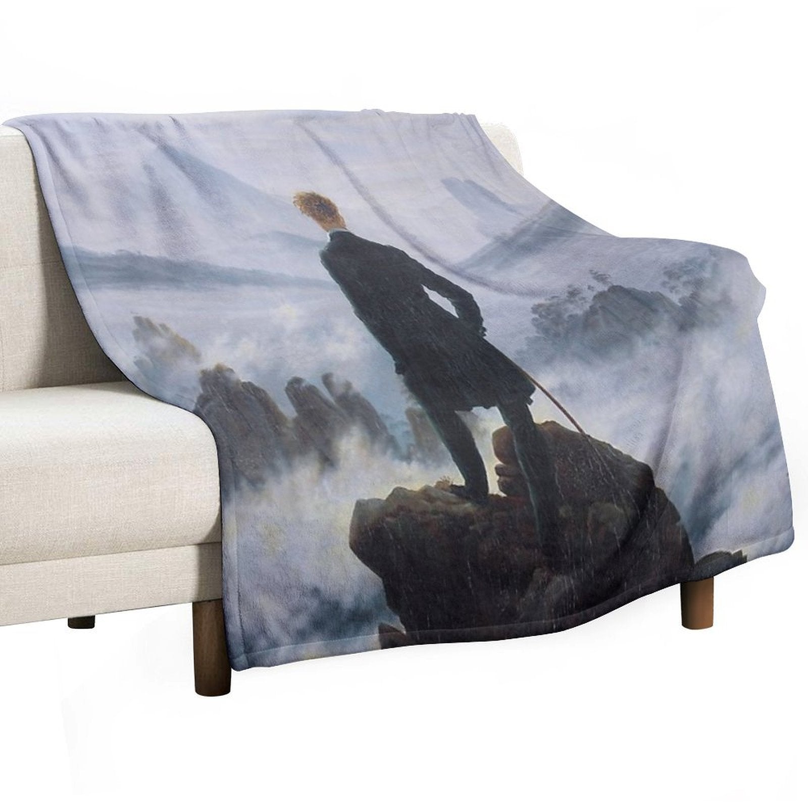Casper David Friedrich's Wanderer Above The Sea of Fog Comfort Throw Blanket