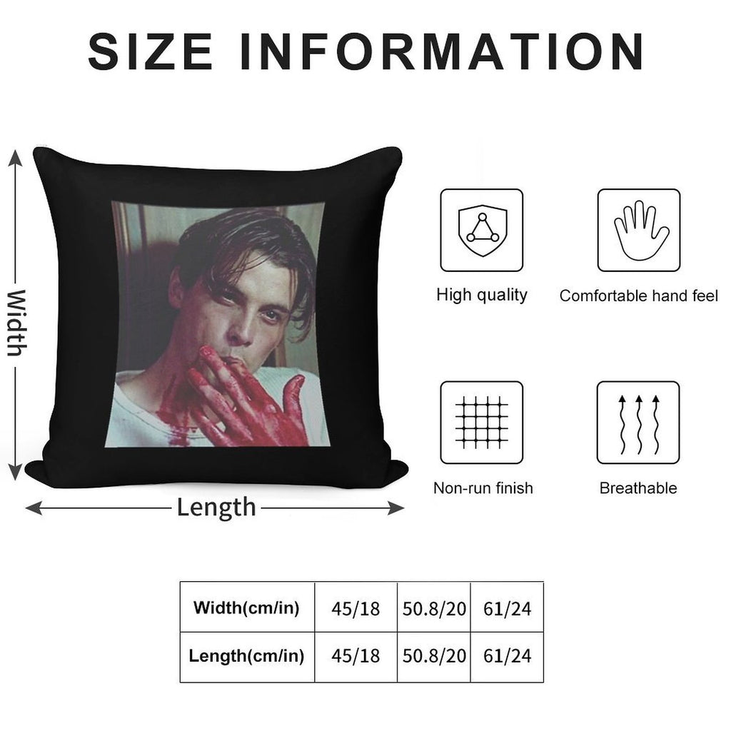 Billy Loomis Scream Finger Suck Soft Bedroom Essential Throw Pillow