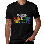 Vintage Rainbow Be Careful Who You Hate Pride Ally Gay LGBTQ  Classic T-Shirt