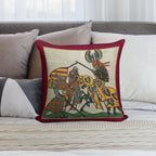 The Joust Medieval Illumination Soft Anti-Pilling Throw Pillow