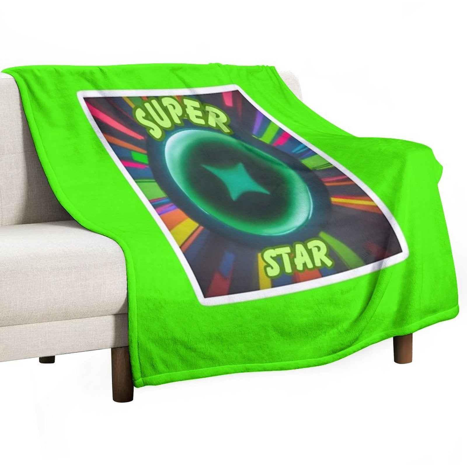 Super Star Neon Design Compact Throw Blanket