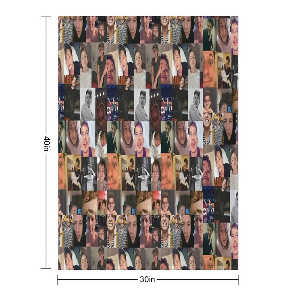 Charlie Puth Collage Velvety-soft Throw Blanket
