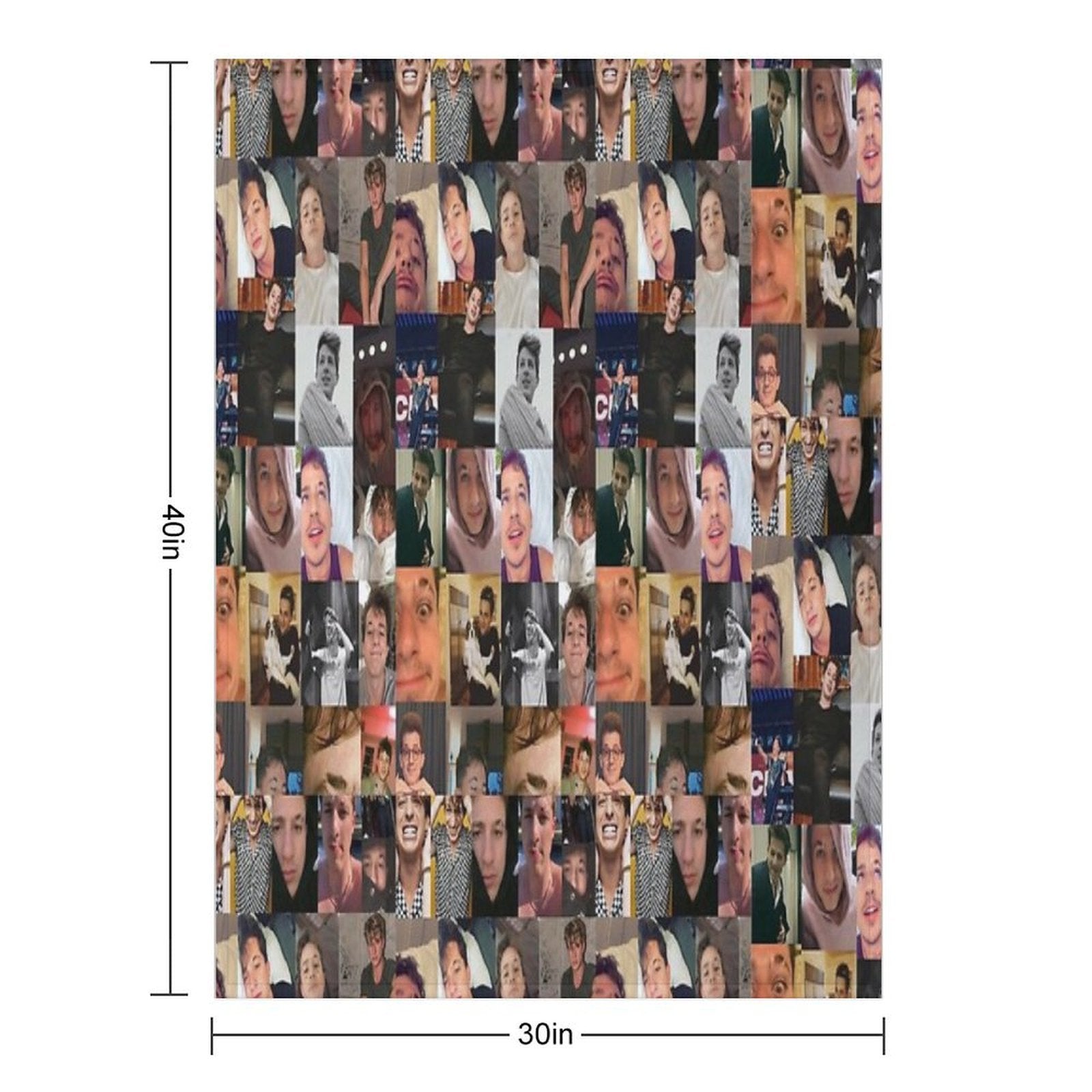 Charlie Puth Collage Velvety-soft Throw Blanket