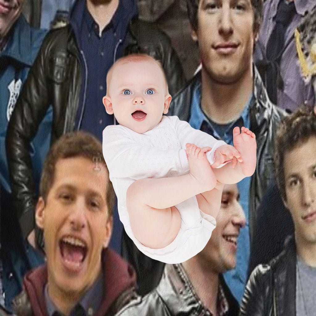 Jake Peralta Photo Collage Travel-friendly Throw Blanket