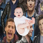 Jake Peralta Photo Collage Travel-friendly Throw Blanket