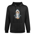 Cute Kitten in A Shark Costume Kitty My Cat Is A Shark Cotton-Polyester Blend Hoodie