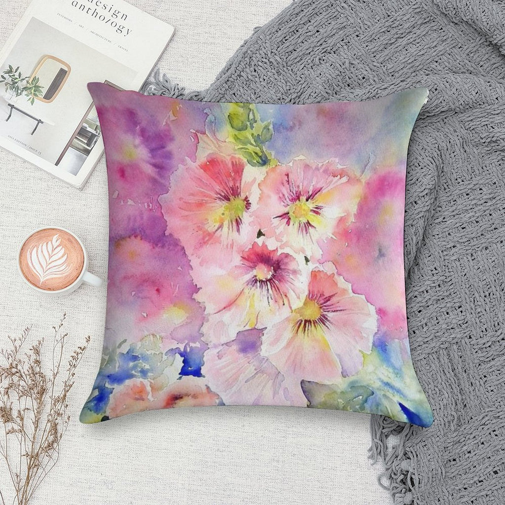 Cottage Garden Summer Soft Skin-Friendly Throw Pillow