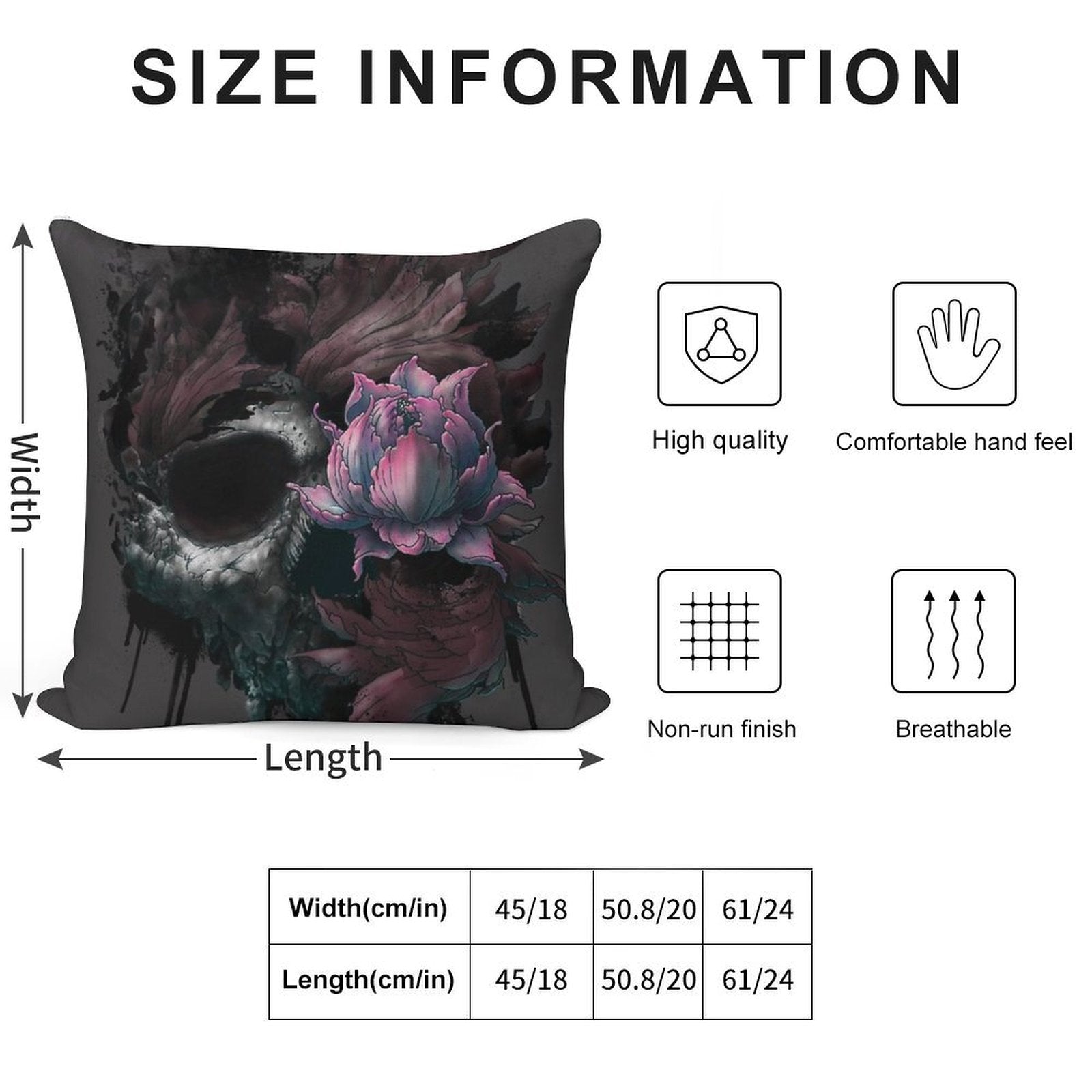 Death Blooms Soft Fade-Resistant Throw Pillow