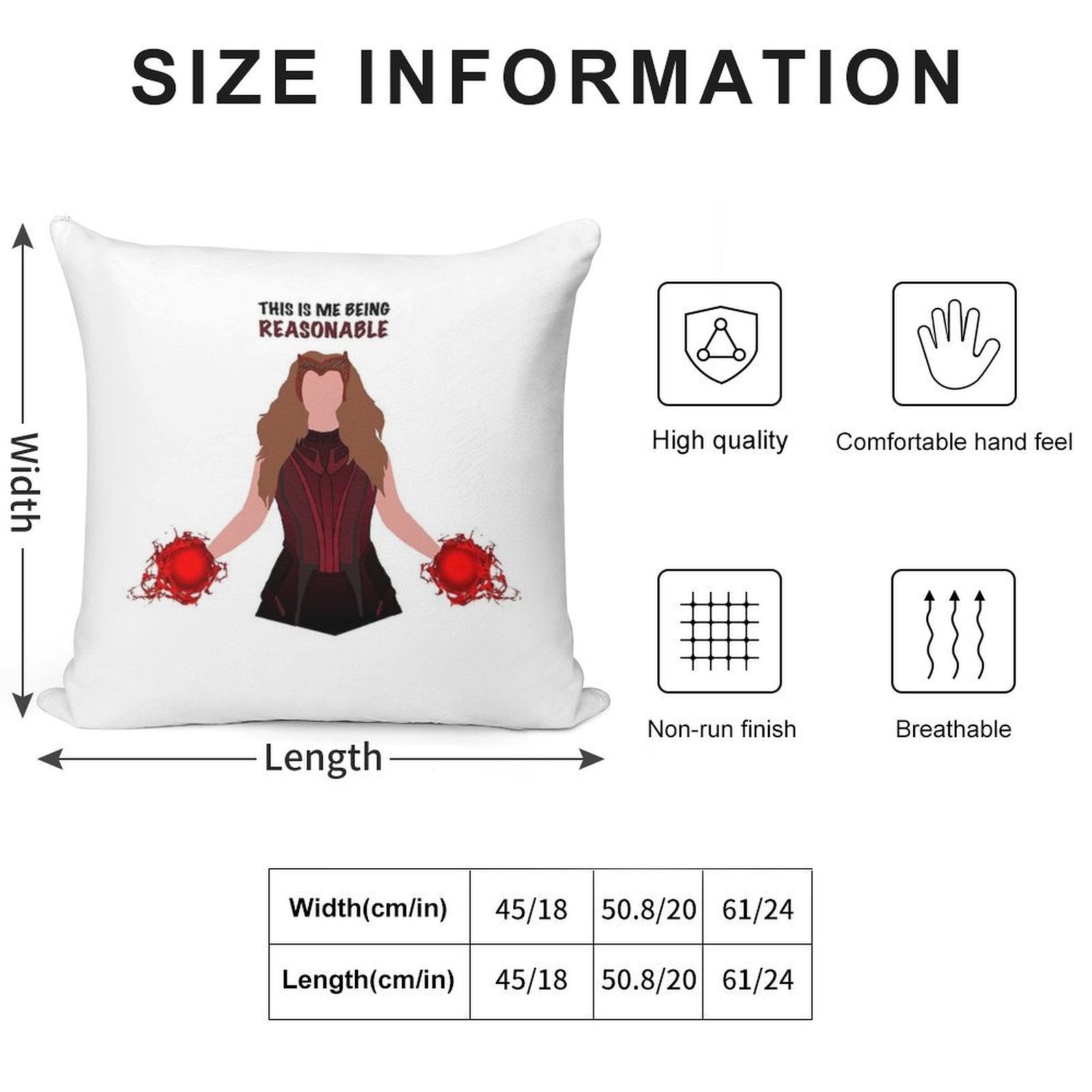 This Is Me Being Reasonable Soft Short Plush Fabric Throw Pillow