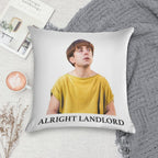 Plebs Grumio - Alright Landlord Quote (Plain Background) Soft Ultra-Soft Texture Throw Pillow