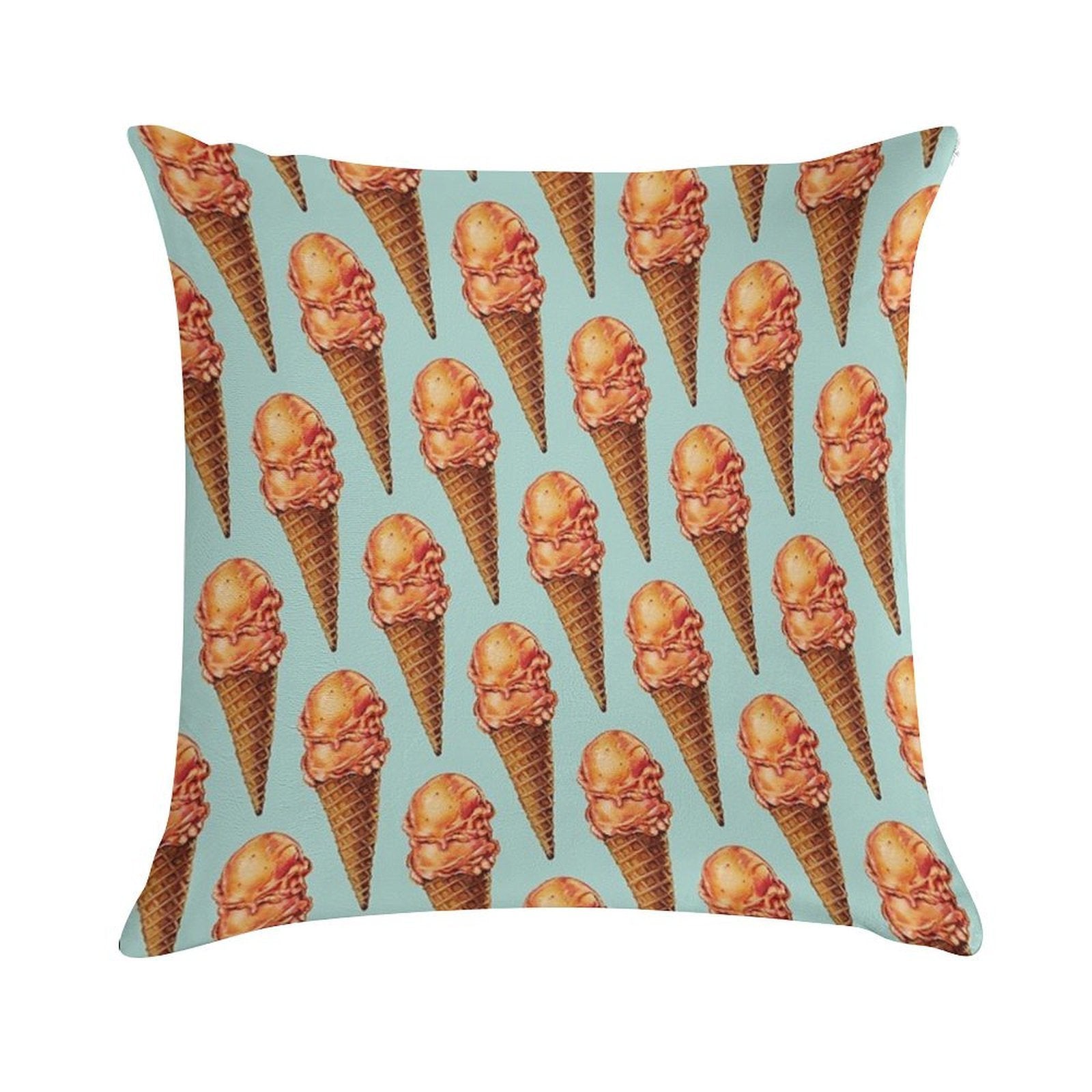 Strawberry Double Scoop Pattern Soft Ultra-Soft Texture Throw Pillow