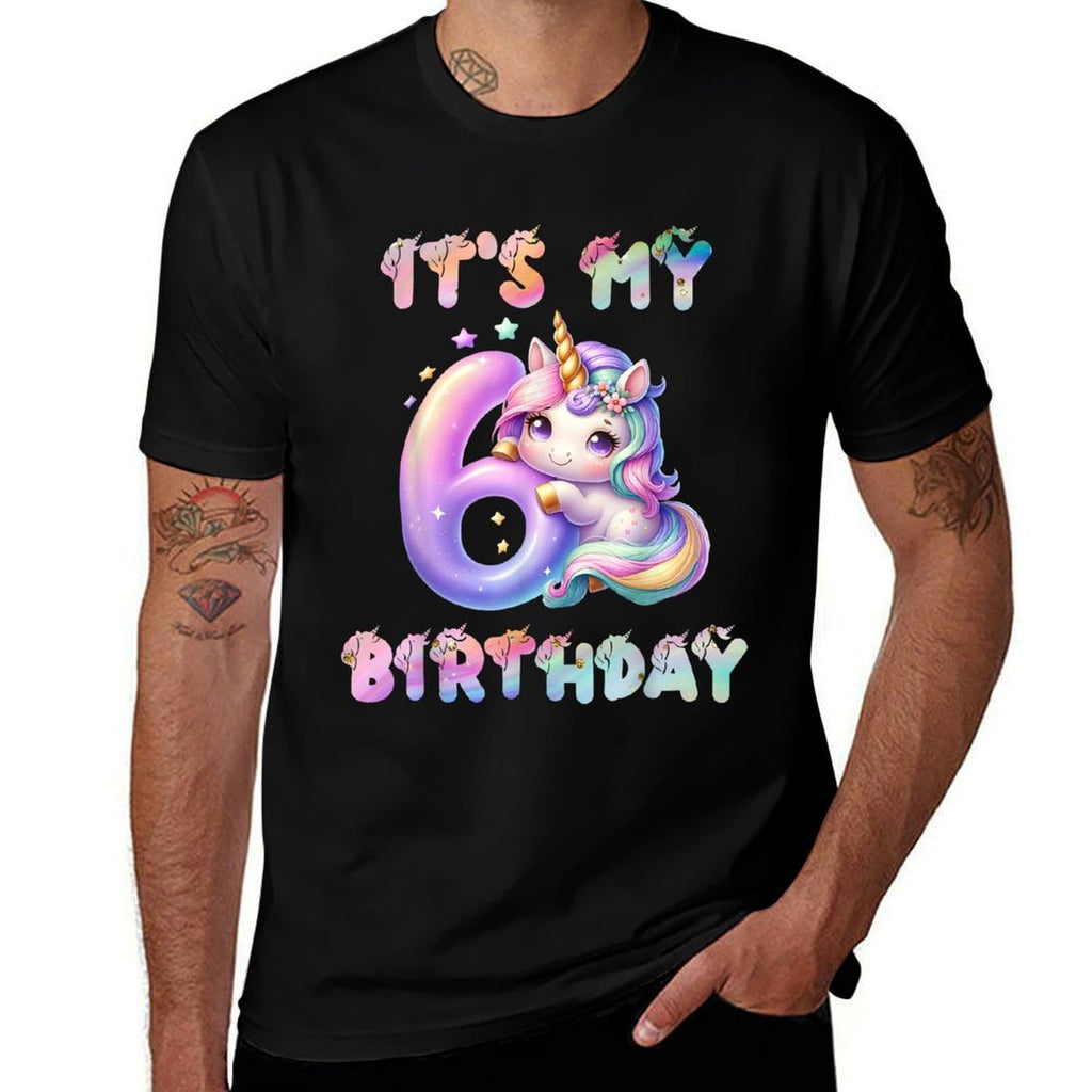 6 Year Old Unicorn Gifts For Girls 6th Birthday Girl Party  Versatile T-Shirt
