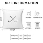 Crossed Golf Clubs Logo Soft Skin-Friendly Throw Pillow