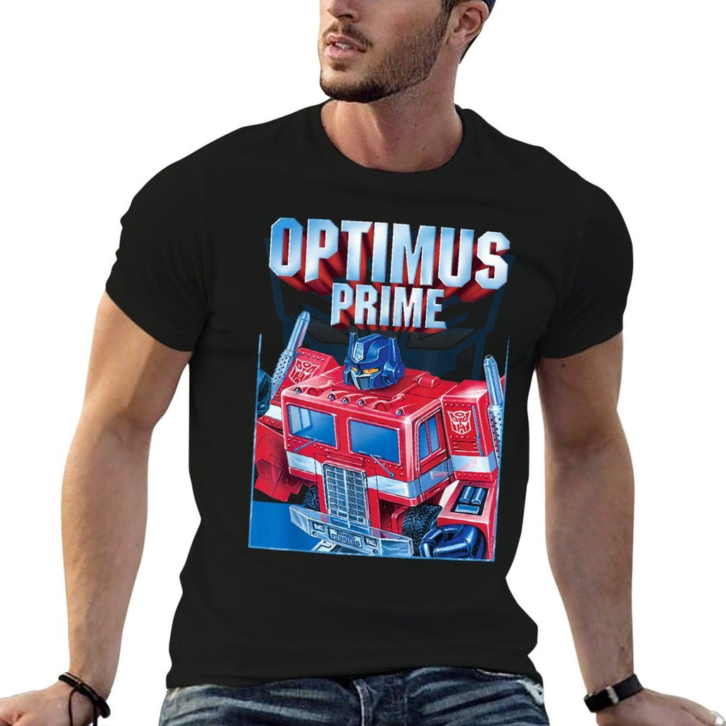 Transformers Optimus Prime Portrait - Black, Small, Unisex,, Classic Fit, Graphic, Cotton, Polyester Blend  Affordable Price T-Shirt