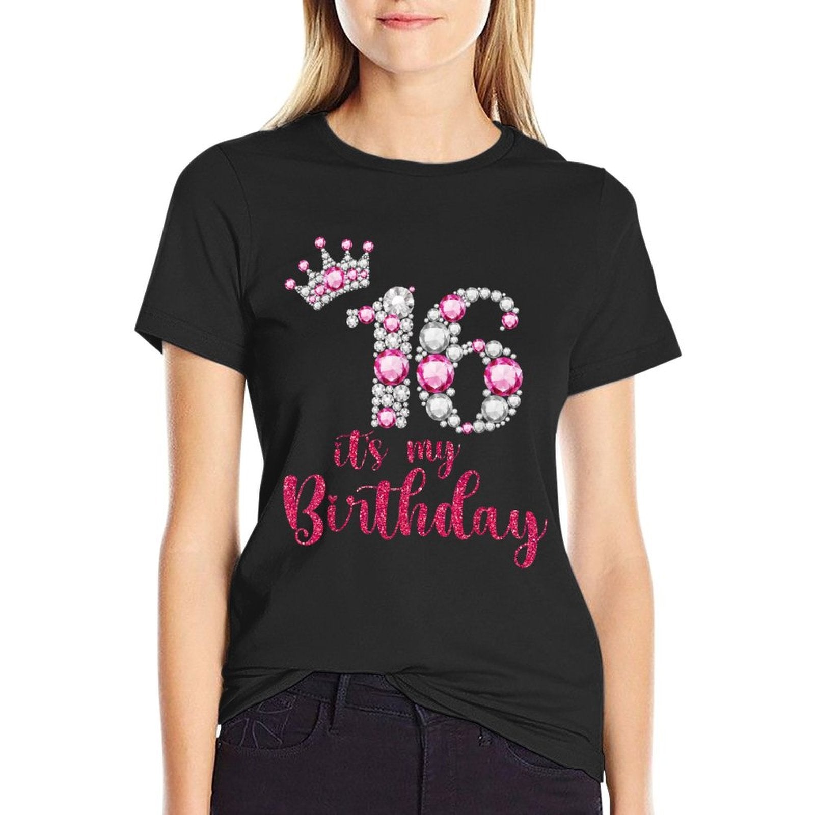 16 It's My Birthday 16th Birthday 16 Years Old Bday  High-quality Stitching T-Shirt