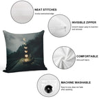 Moon Ride Soft Durable Construction Throw Pillow