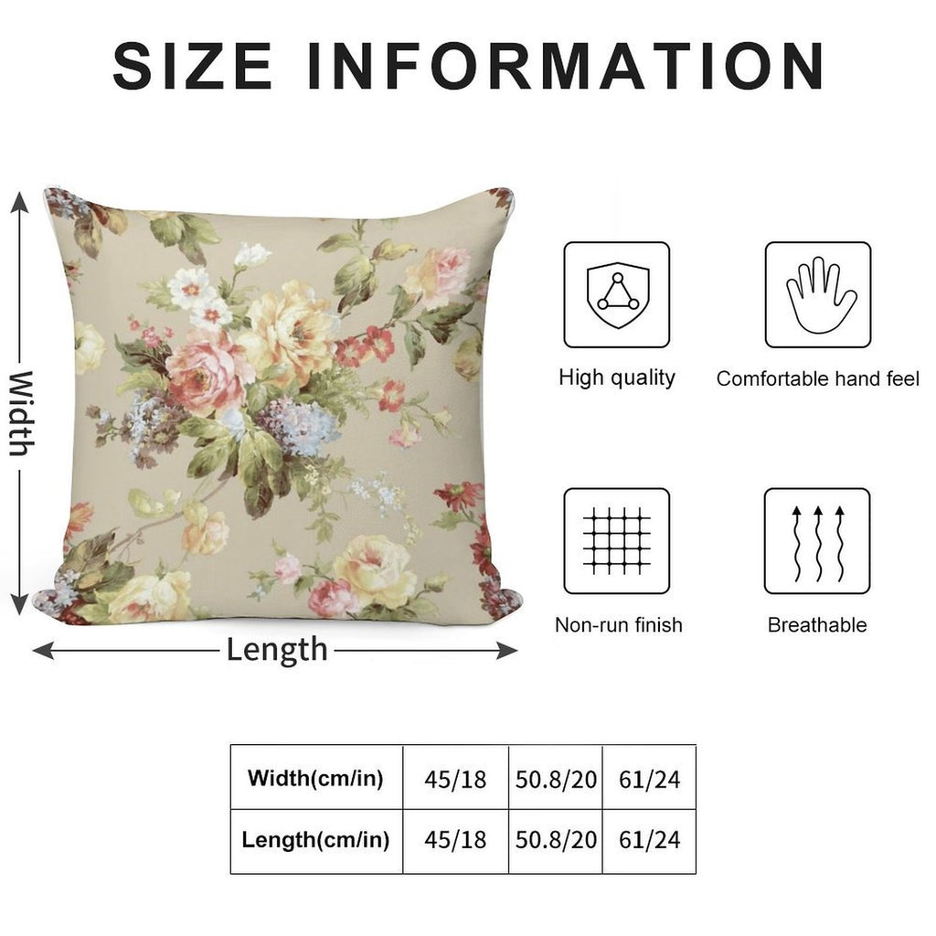 Vintage  Flower Modern Print Art Soft Durable Construction Throw Pillow
