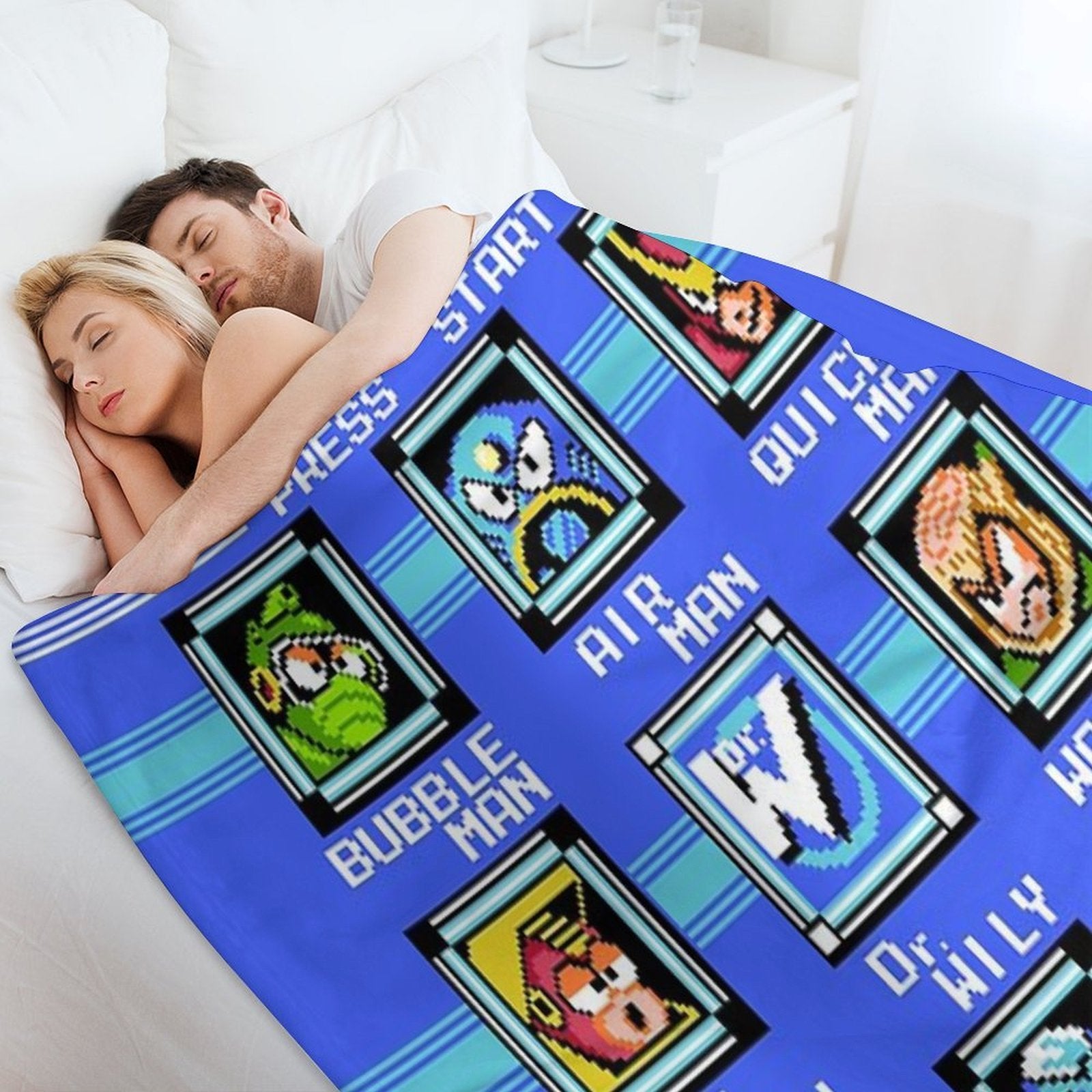 Mega Man 2 - Stage Select Compact Throw Blanket