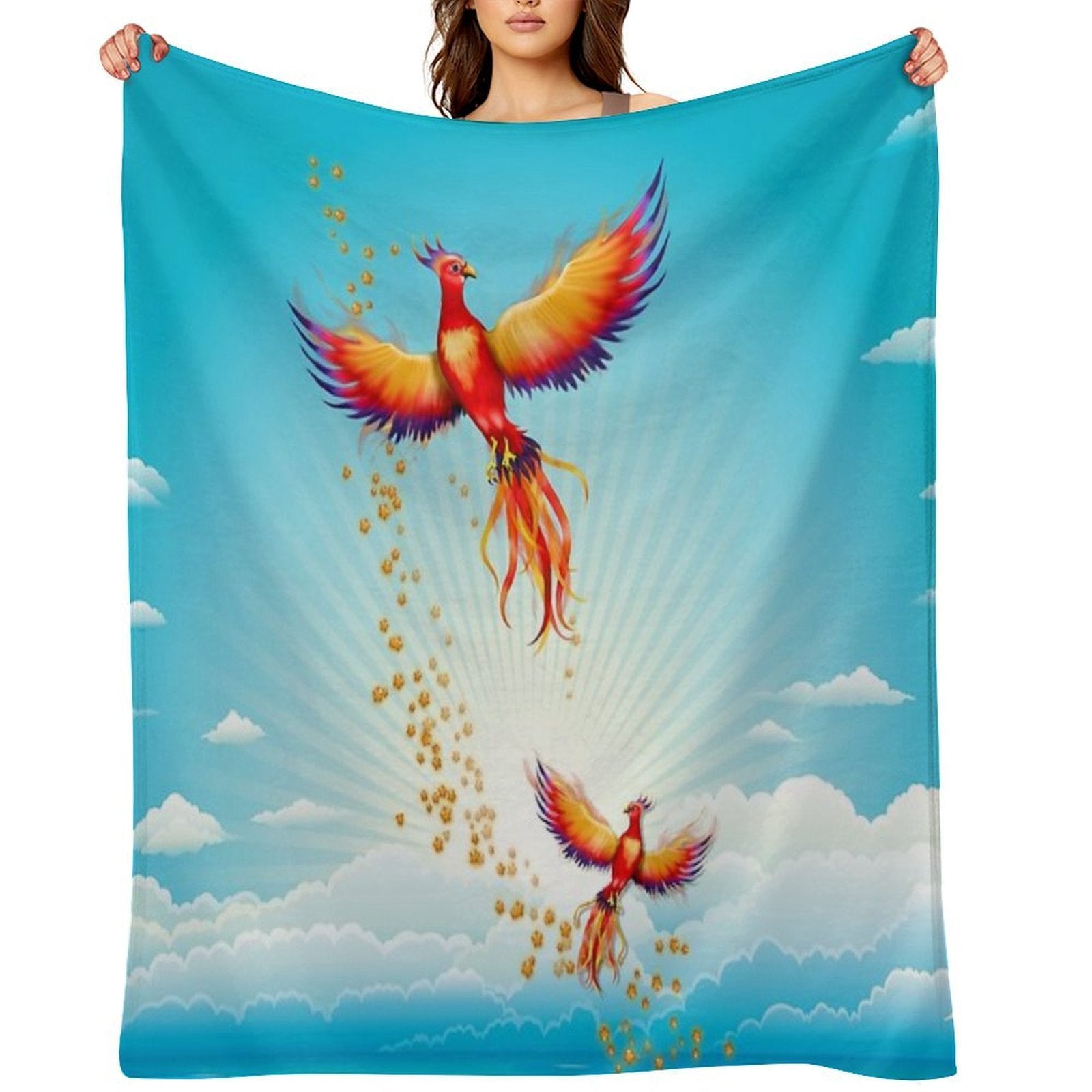 Phoenix Rising Easy Care Throw Blanket