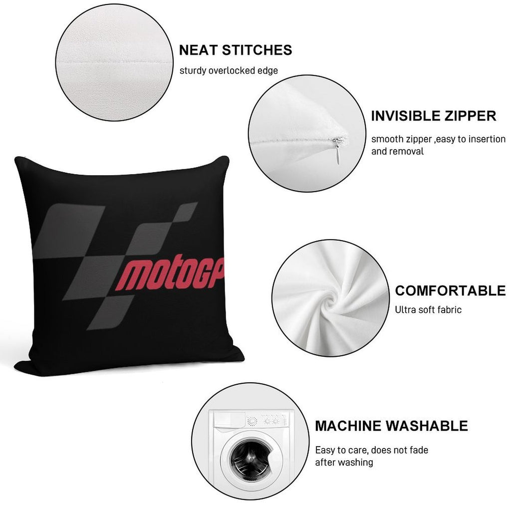Moto GP Logo Essential Soft Easy Maintenance Throw Pillow