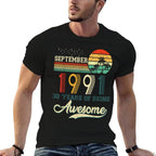 30 Years Old September 1991 Limited Edition 30th Birthday  Lightweight T-Shirt