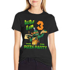 Mademark Xnage Mutant Ninja Turtles - Dude I Am 3 Years Old Mikey Pizza Birthday Party  Affordable Price T-Shirt