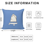Optimist Sailboat - White Soft Skin-Friendly Throw Pillow